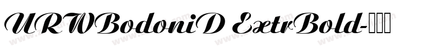 URWBodoniD ExtrBold字体转换